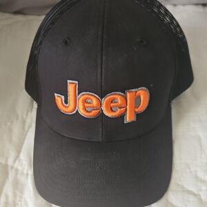 Jeep Black Cap with Orange Logo